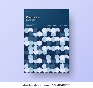 Amazing business presentation vector A4 vertical orientation front page mock up. Modern corporate report cover abstract geometric illustration design layout. Company identity brochure template.