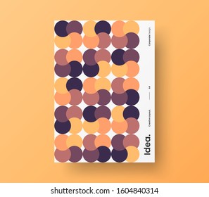 Amazing business presentation vector A4 vertical orientation front page mock up. Modern corporate report cover abstract geometric illustration design layout. Company identity brochure template.