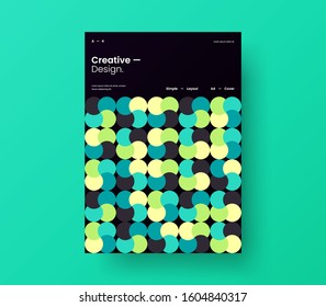 Amazing business presentation vector A4 vertical orientation front page mock up. Modern corporate report cover abstract geometric illustration design layout. Company identity brochure template.