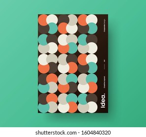 Amazing business presentation vector A4 vertical orientation front page mock up. Modern corporate report cover abstract geometric illustration design layout. Company identity brochure template.