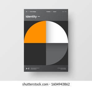 Amazing business presentation vector A4 vertical orientation front page mock up. Modern corporate report cover abstract geometric illustration design layout. Company identity brochure template.
