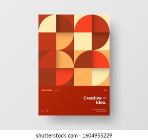 Amazing business presentation vector A4 vertical orientation front page mock up. Modern corporate report cover abstract geometric illustration design layout. Company identity brochure template.
