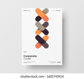Amazing business presentation vector A4 vertical orientation front page mock up. Modern corporate report cover abstract geometric illustration design layout. Company identity brochure template.