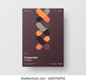 Amazing business presentation vector A4 vertical orientation front page mock up. Modern corporate report cover abstract geometric illustration design layout. Company identity brochure template.