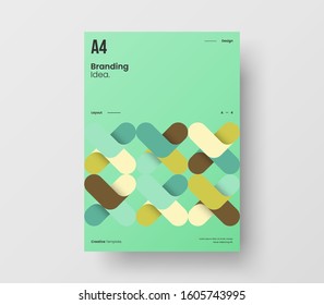 Amazing business presentation vector A4 vertical orientation front page mock up. Modern corporate report cover abstract geometric illustration design layout. Company identity brochure template.