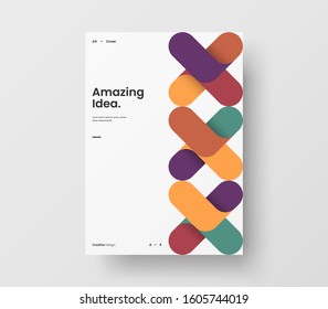 Amazing business presentation vector A4 vertical orientation front page mock up. Modern corporate report cover abstract geometric illustration design layout. Company identity brochure template.