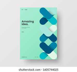 Amazing business presentation vector A4 vertical orientation front page mock up. Modern corporate report cover abstract geometric illustration design layout. Company identity brochure template.