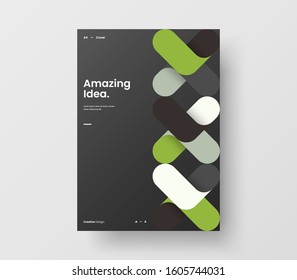 Amazing business presentation vector A4 vertical orientation front page mock up. Modern corporate report cover abstract geometric illustration design layout. Company identity brochure template.