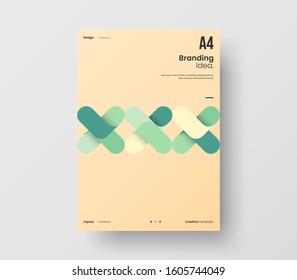 Amazing business presentation vector A4 vertical orientation front page mock up. Modern corporate report cover abstract geometric illustration design layout. Company identity brochure template.