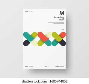 Amazing business presentation vector A4 vertical orientation front page mock up. Modern corporate report cover abstract geometric illustration design layout. Company identity brochure template.