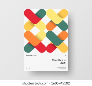 Amazing business presentation vector A4 vertical orientation front page mock up. Modern corporate report cover abstract geometric illustration design layout. Company identity brochure template.