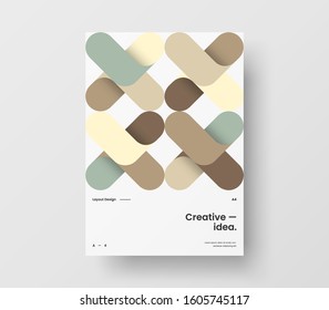 Amazing business presentation vector A4 vertical orientation front page mock up. Modern corporate report cover abstract geometric illustration design layout. Company identity brochure template.
