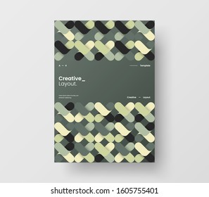 Amazing business presentation vector A4 vertical orientation front page mock up. Modern corporate report cover abstract geometric illustration design layout. Company identity brochure template.
