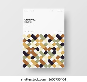 Amazing business presentation vector A4 vertical orientation front page mock up. Modern corporate report cover abstract geometric illustration design layout. Company identity brochure template.