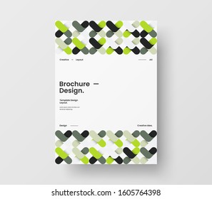 Amazing business presentation vector A4 vertical orientation front page mock up. Modern corporate report cover abstract geometric illustration design layout. Company identity brochure template.