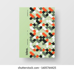 Amazing business presentation vector A4 vertical orientation front page mock up. Modern corporate report cover abstract geometric illustration design layout. Company identity brochure template.