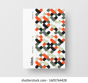 Amazing business presentation vector A4 vertical orientation front page mock up. Modern corporate report cover abstract geometric illustration design layout. Company identity brochure template.