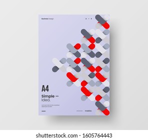 Amazing business presentation vector A4 vertical orientation front page mock up. Modern corporate report cover abstract geometric illustration design layout. Company identity brochure template.