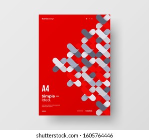 Amazing business presentation vector A4 vertical orientation front page mock up. Modern corporate report cover abstract geometric illustration design layout. Company identity brochure template.