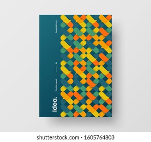 Amazing business presentation vector A4 vertical orientation front page mock up. Modern corporate report cover abstract geometric illustration design layout. Company identity brochure template.