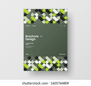 Amazing business presentation vector A4 vertical orientation front page mock up. Modern corporate report cover abstract geometric illustration design layout. Company identity brochure template.