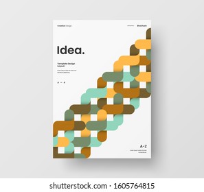 Amazing business presentation vector A4 vertical orientation front page mock up. Modern corporate report cover abstract geometric illustration design layout. Company identity brochure template.