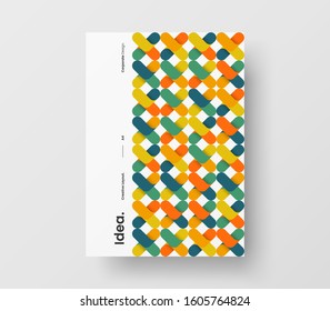 Amazing business presentation vector A4 vertical orientation front page mock up. Modern corporate report cover abstract geometric illustration design layout. Company identity brochure template.