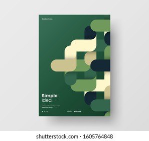 Amazing business presentation vector A4 vertical orientation front page mock up. Modern corporate report cover abstract geometric illustration design layout. Company identity brochure template.