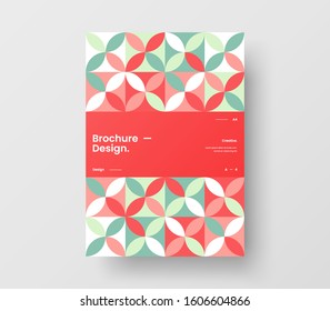 Amazing business presentation vector A4 vertical orientation front page mock up. Modern corporate report cover abstract geometric illustration design layout. Company identity brochure template.