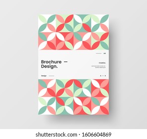 Amazing business presentation vector A4 vertical orientation front page mock up. Modern corporate report cover abstract geometric illustration design layout. Company identity brochure template.