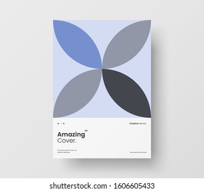 Amazing business presentation vector A4 vertical orientation front page mock up. Modern corporate report cover abstract geometric illustration design layout. Company identity brochure template.