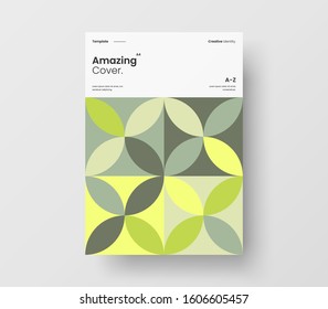 Amazing business presentation vector A4 vertical orientation front page mock up. Modern corporate report cover abstract geometric illustration design layout. Company identity brochure template.