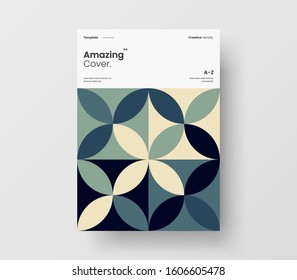 Amazing business presentation vector A4 vertical orientation front page mock up. Modern corporate report cover abstract geometric illustration design layout. Company identity brochure template.