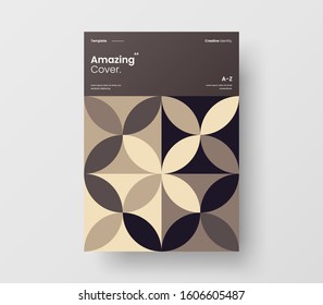 Amazing business presentation vector A4 vertical orientation front page mock up. Modern corporate report cover abstract geometric illustration design layout. Company identity brochure template.