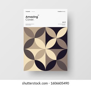 Amazing business presentation vector A4 vertical orientation front page mock up. Modern corporate report cover abstract geometric illustration design layout. Company identity brochure template.