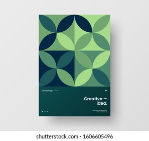 Amazing business presentation vector A4 vertical orientation front page mock up. Modern corporate report cover abstract geometric illustration design layout. Company identity brochure template.
