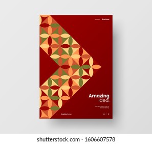 Amazing business presentation vector A4 vertical orientation front page mock up. Modern corporate report cover abstract geometric illustration design layout. Company identity brochure template.