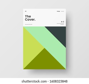 Amazing business presentation vector A4 vertical orientation front page mock up. Modern corporate report cover abstract geometric illustration design layout. Company identity brochure template.