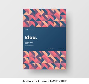 Amazing business presentation vector A4 vertical orientation front page mock up. Modern corporate report cover abstract geometric illustration design layout. Company identity brochure template.