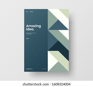 Amazing business presentation vector A4 vertical orientation front page mock up. Modern corporate report cover abstract geometric illustration design layout. Company identity brochure template.