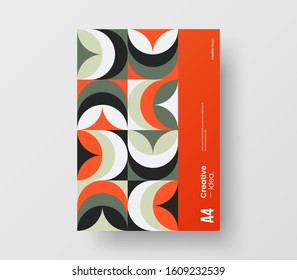 Amazing business presentation vector A4 vertical orientation front page mock up. Modern corporate report cover abstract geometric illustration design layout. Company identity brochure template.