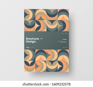 Amazing business presentation vector A4 vertical orientation front page mock up. Modern corporate report cover abstract geometric illustration design layout. Company identity brochure template.