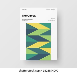 Amazing business presentation vector A4 vertical orientation front page mock up. Modern corporate report cover abstract geometric illustration design layout. Company identity brochure template.