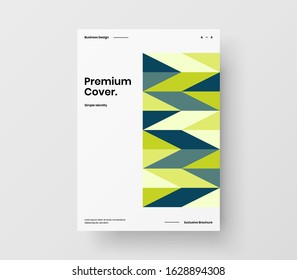 Amazing business presentation vector A4 vertical orientation front page mock up. Modern corporate report cover abstract geometric illustration design layout. Company identity brochure template.