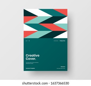 Amazing business presentation vector A4 vertical orientation front page mock up. Modern corporate report cover abstract geometric illustration design layout. Company identity brochure template.