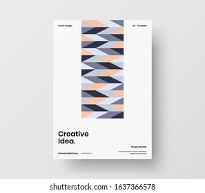 Amazing business presentation vector A4 vertical orientation front page mock up. Modern corporate report cover abstract geometric illustration design layout. Company identity brochure template.