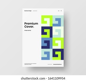 Amazing business presentation vector A4 vertical orientation front page mock up. Modern corporate report cover abstract geometric illustration design layout. Company identity brochure template.