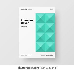 Amazing business presentation vector A4 vertical orientation front page mock up. Modern corporate report cover abstract geometric illustration design layout. Company identity brochure template.