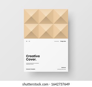 Amazing business presentation vector A4 vertical orientation front page mock up. Modern corporate report cover abstract geometric illustration design layout. Company identity brochure template.