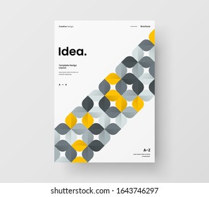 Amazing business presentation vector A4 vertical orientation front page mock up. Modern corporate report cover abstract geometric illustration design layout. Company identity brochure template.